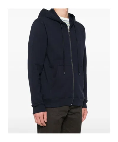 Dondup Hoodie Full Zip Basic Fleece In Blue