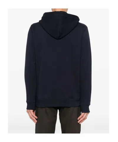 Dondup Hoodie Full Zip Basic Fleece In Blue