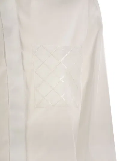 Peserico Stretch Cotton Poplin Shirt In White