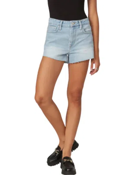 Lola Jeans Liana High Rise Denim Shorts In Bleach In Blue