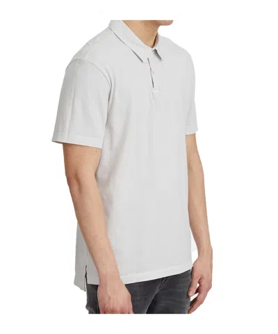 James Perse Short Sleeve Polo Shirt In White