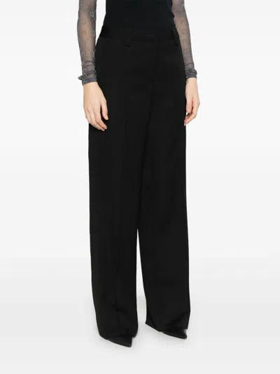 Off-white Wide Trousers In Black