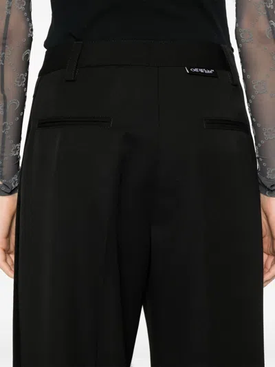 Off-white Wide Trousers In Black