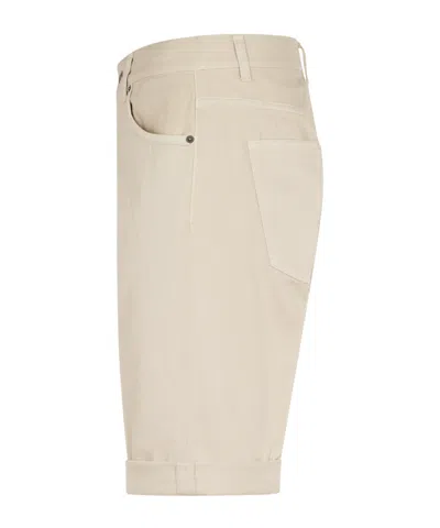Dondup Rolled Cuff Shorts In Neutral