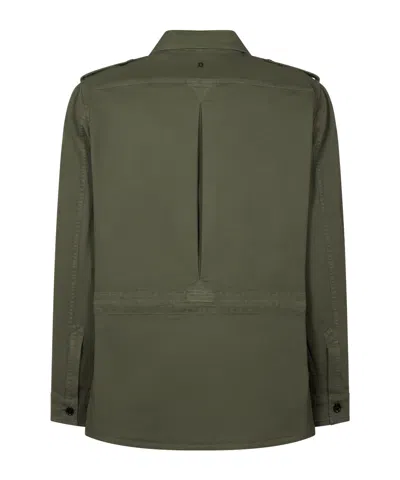 Dondup Military-inspired Field Jacket With Vent In Green