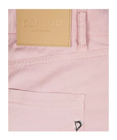 Dondup Logo Patch Denim Trousers In Pink