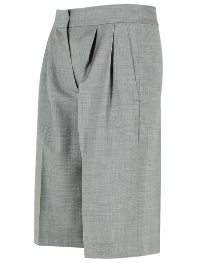 Loulou Studio Pleated Shorts In Gray