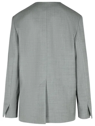 Loulou Studio V-neck Suit Jacket In Gray