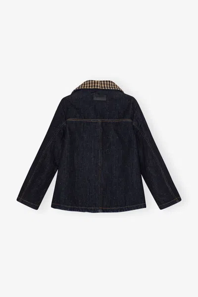 Ganni Neppy Denim Jacket In Blue