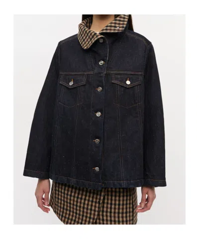 Ganni Neppy Denim Jacket In Blue