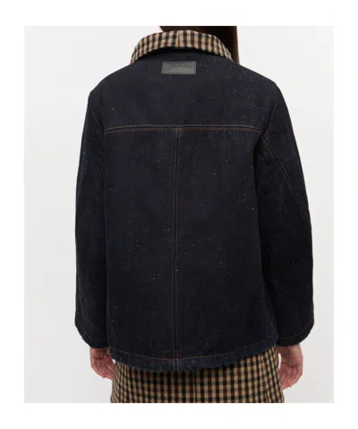 Ganni Neppy Denim Jacket In Blue