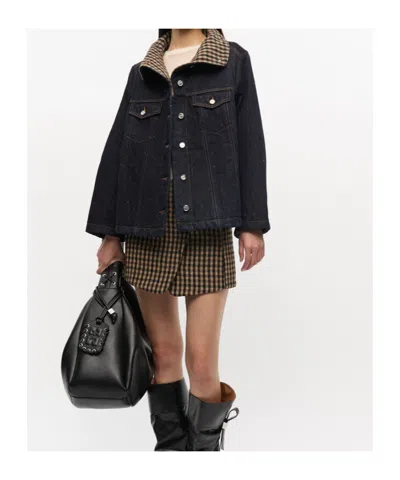 Ganni Neppy Denim Jacket In Blue