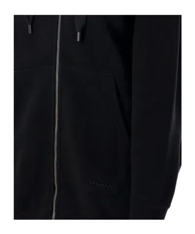 Isabel Marant Étoile Zip-up Hooded Top In Black