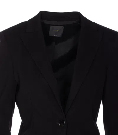 Pinko Flap Pockets Long Sleeves Notched Lapels In Black