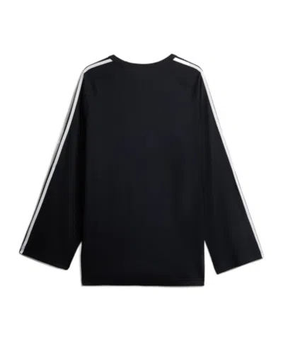 Y-3 Three-stripe Long-sleeve T-shirt In Black