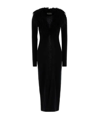 Blumarine Black Wool Cardigan In Black