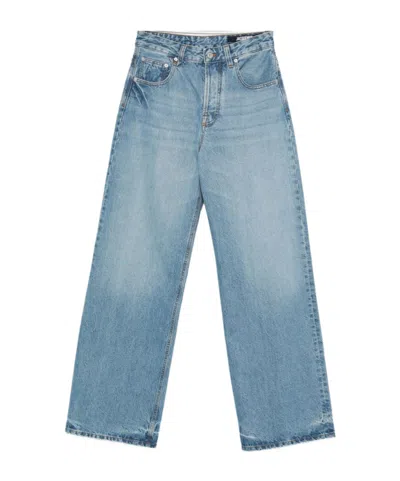 Jacquemus Denim Trousers With Belt Loops In Blue