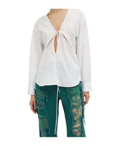 Christopher Esber Triquetra Cotton Shirt White In White
