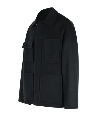 Jil Sander Light Blue Denim Jacket In Black