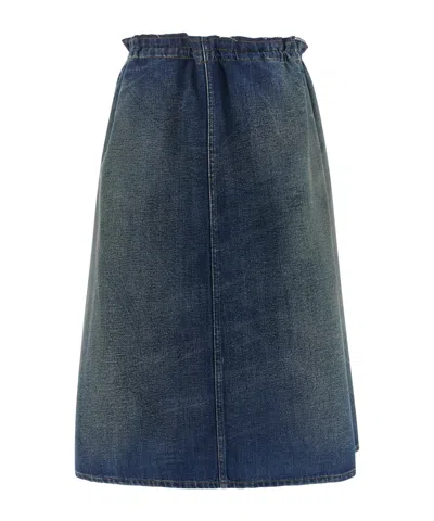 Mm6 Maison Margiela Denim Skirt Skirts Blue
