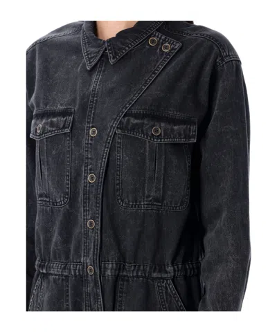Isabel Marant Button-fastening Pocketed Jumpsuit In Black