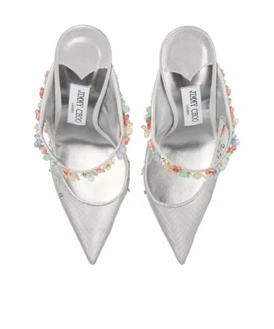 Jimmy Choo Sabot Daisy In Rete Argento  Donna