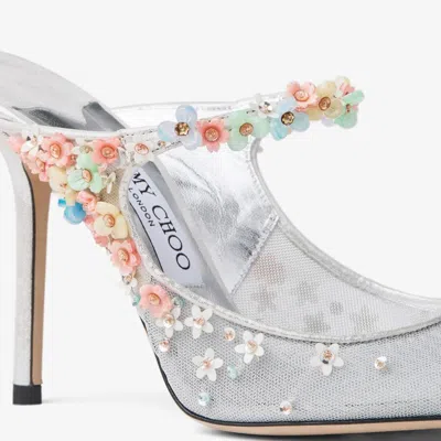 Jimmy Choo Sabot Daisy In Rete Argento  Donna