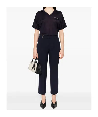 Peserico Short-sleeved Cashmere Blend Sweater With V-neckline