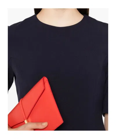 Peserico Puff-sleeve Midi Dress In Black
