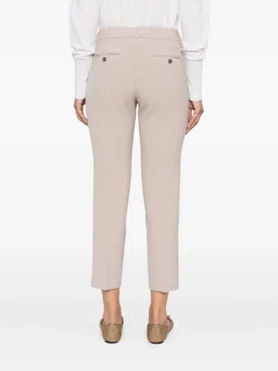 Peserico Embellished Cropped Trousers In Neutral