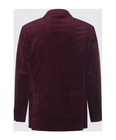 Brunello Cucinelli Velvet Double-breasted Suit Button Detailing