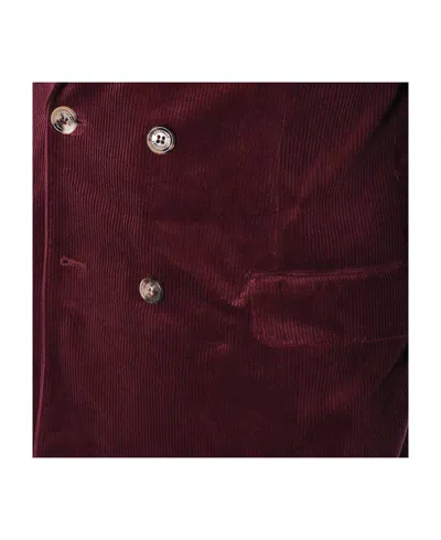 Brunello Cucinelli Velvet Double-breasted Suit Button Detailing