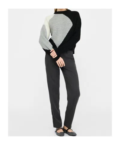 Liu •jo Color-block Knitted Sweater In Black