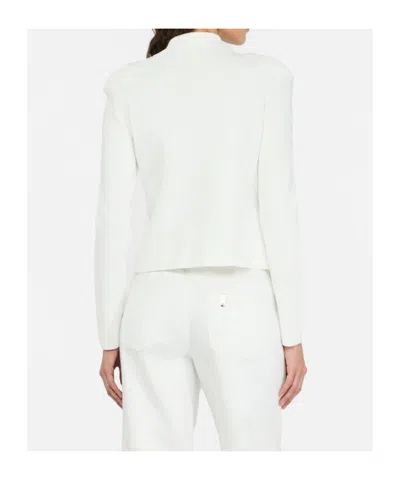 Liu •jo Liu Jo Fitted White Jacket With Classic Collar And Decorative Buttons In White