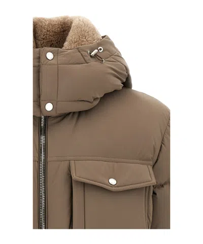 Moorer Alarick Quilted Flap-pocket Jacket In Brown