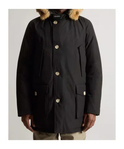 Woolrich Arctic Parka In Ramar Cloth With Detachable Fur Trim
