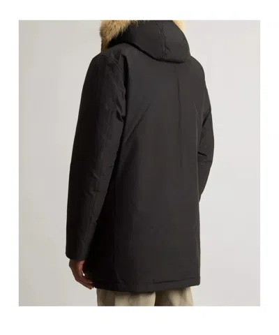 Woolrich Arctic Parka In Ramar Cloth With Detachable Fur Trim