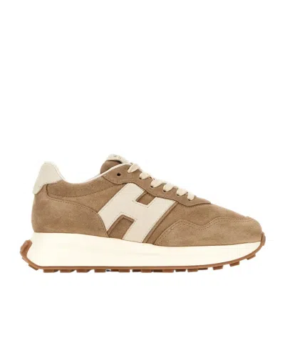 Hogan Low Top Sneakers With Rubber Sole And Suede Upper