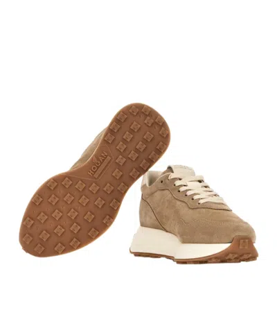 Hogan Low Top Sneakers With Rubber Sole And Suede Upper
