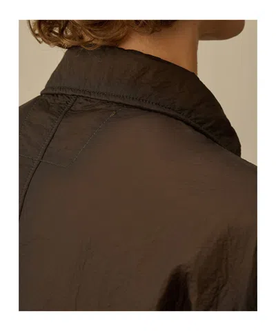 C.p. Company Bi-film Felt Jacket Puffer Jackets Green In Brown