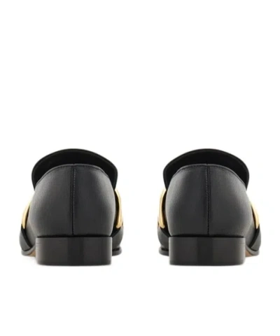 Ferragamo Vara Leather Loafers In Black