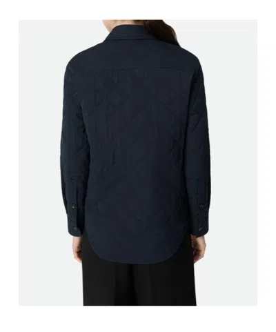 Bottega Veneta Quilted Cotton Overshirt In Blue