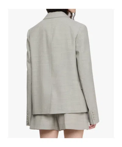 Jw Anderson Double-breasted Wool Blazer In Gray
