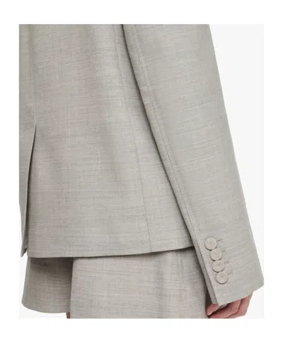 Jw Anderson Double-breasted Wool Blazer In Gray