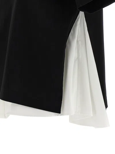 Sacai T-shirt Double Layer In Black