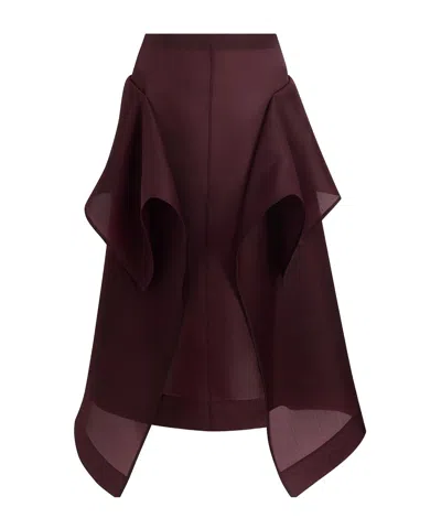 Khaite Nina Layered Panel Midi Skirt
