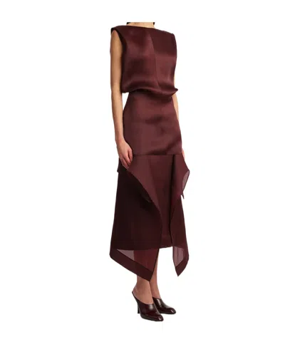 Khaite Nina Layered Panel Midi Skirt