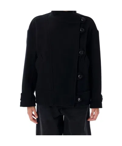 Isabel Marant Long Sleeve Coat In Black