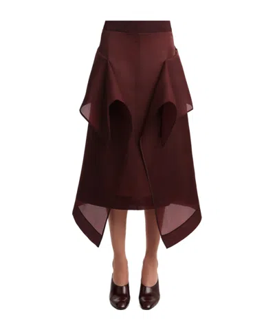 Khaite Nina Layered Panel Midi Skirt