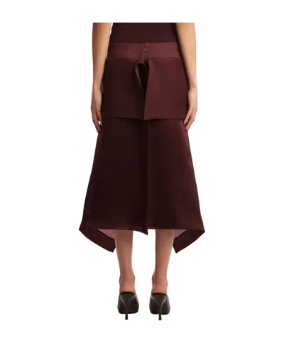 Khaite Nina Layered Panel Midi Skirt